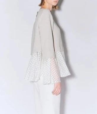 DOT LACE CHANGE DRAPE TOPS