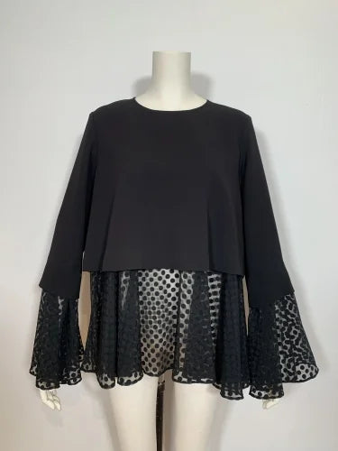 DOT LACE CHANGE DRAPE TOPS