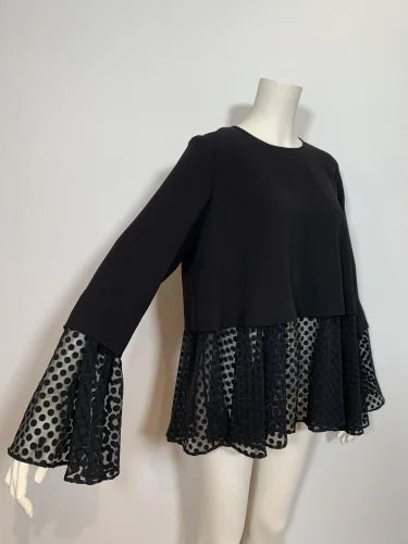 DOT LACE CHANGE DRAPE TOPS