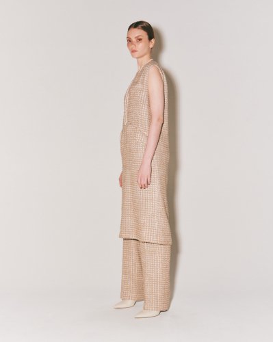 LAME-TWD DEEP/V TUXEDO DRESS