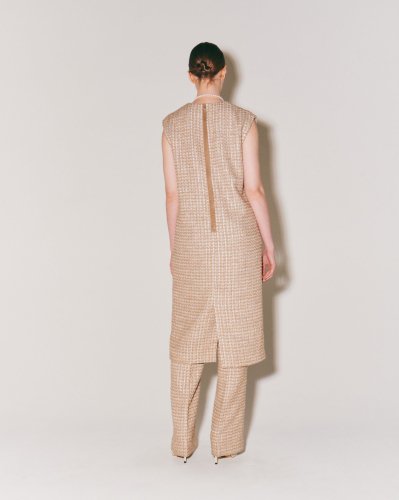 LAME-TWD DEEP/V TUXEDO DRESS