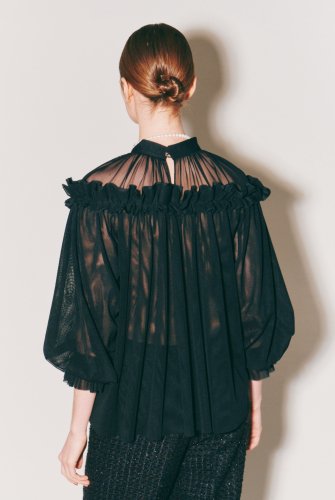 TULLE GATHER FRILL TOPS