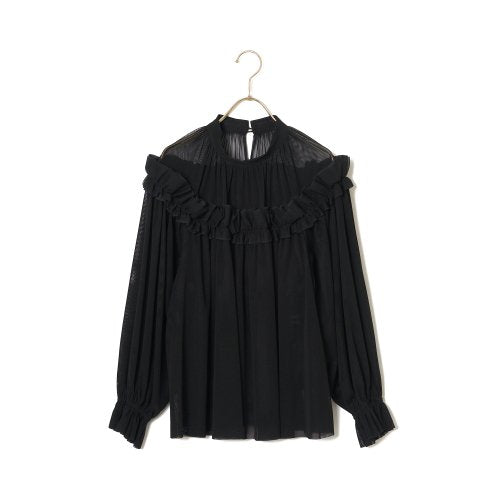 TULLE GATHER FRILL TOPS