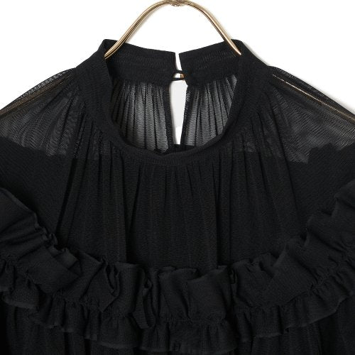 TULLE GATHER FRILL TOPS