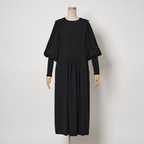 GEORGETTE GATHER RIB DRESS