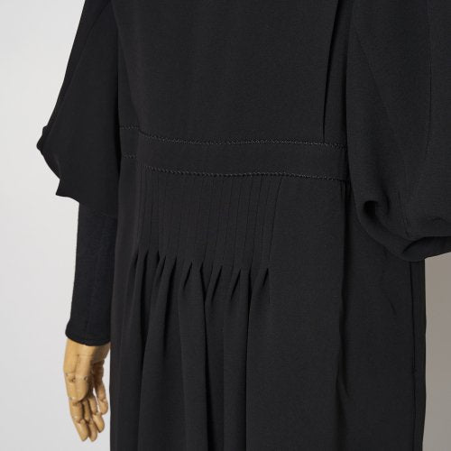 GEORGETTE GATHER RIB DRESS