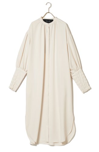 MAT SATIN F/F SMOCKING DRESS