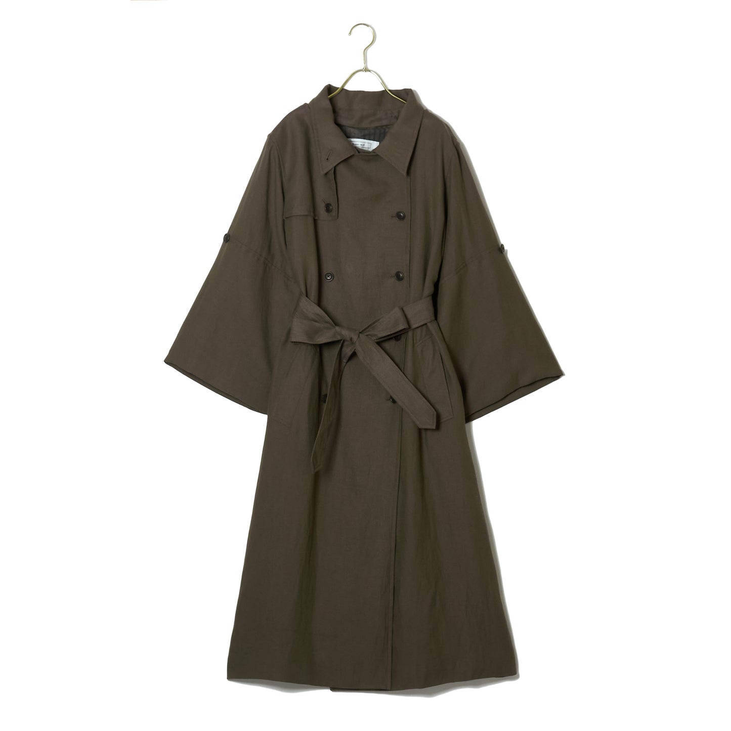 LINEN BIG/SLEEVE TRENCH COAT