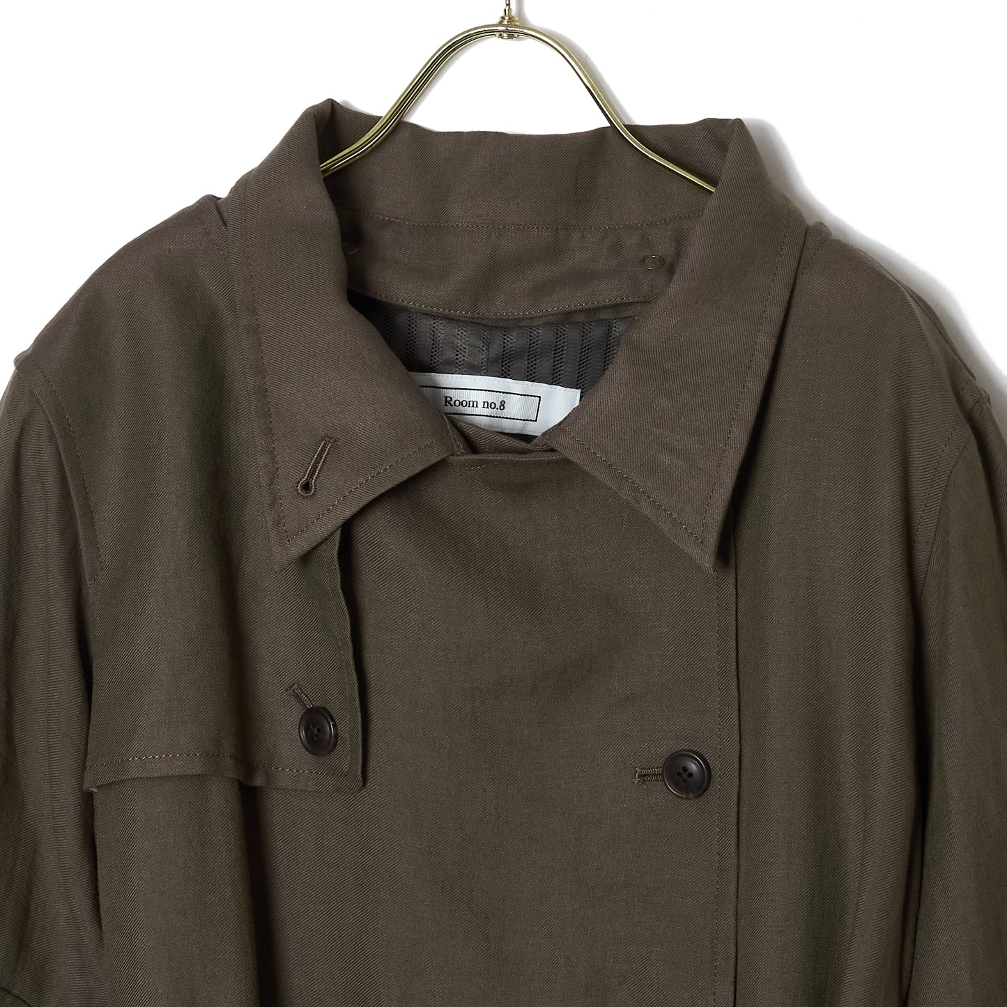 LINEN BIG/SLEEVE TRENCH COAT