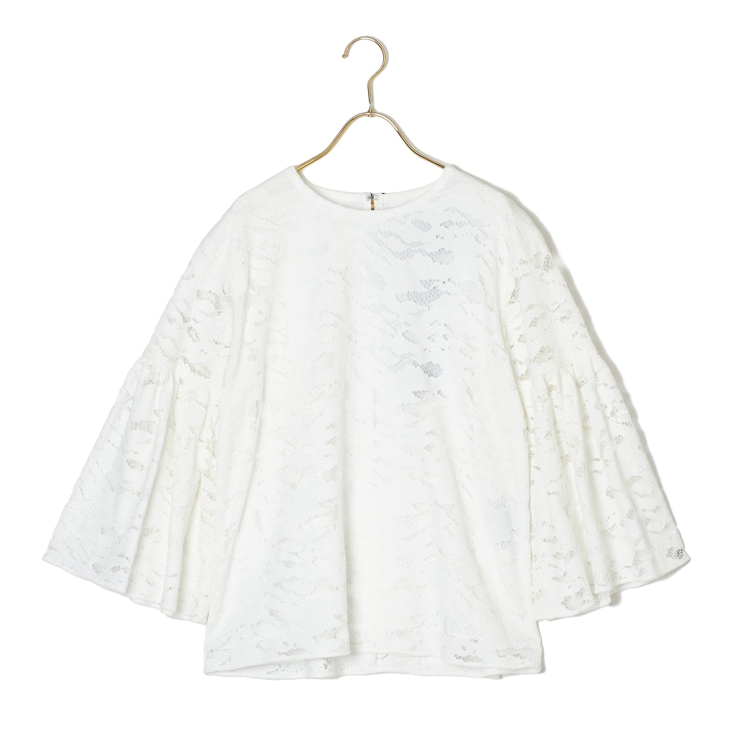 WAVE-LACE GATHER-SLEEVE TOPS