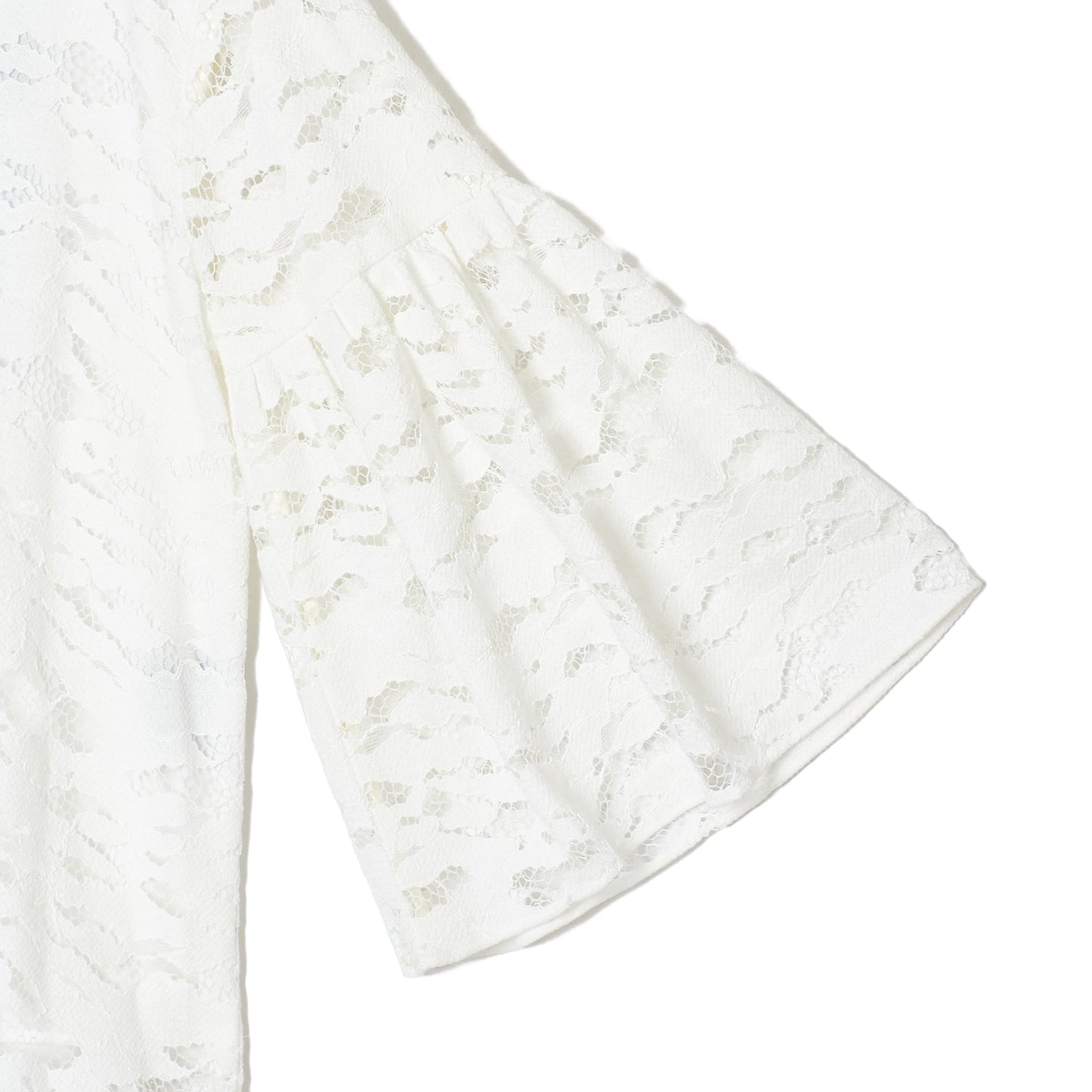 WAVE-LACE GATHER-SLEEVE TOPS