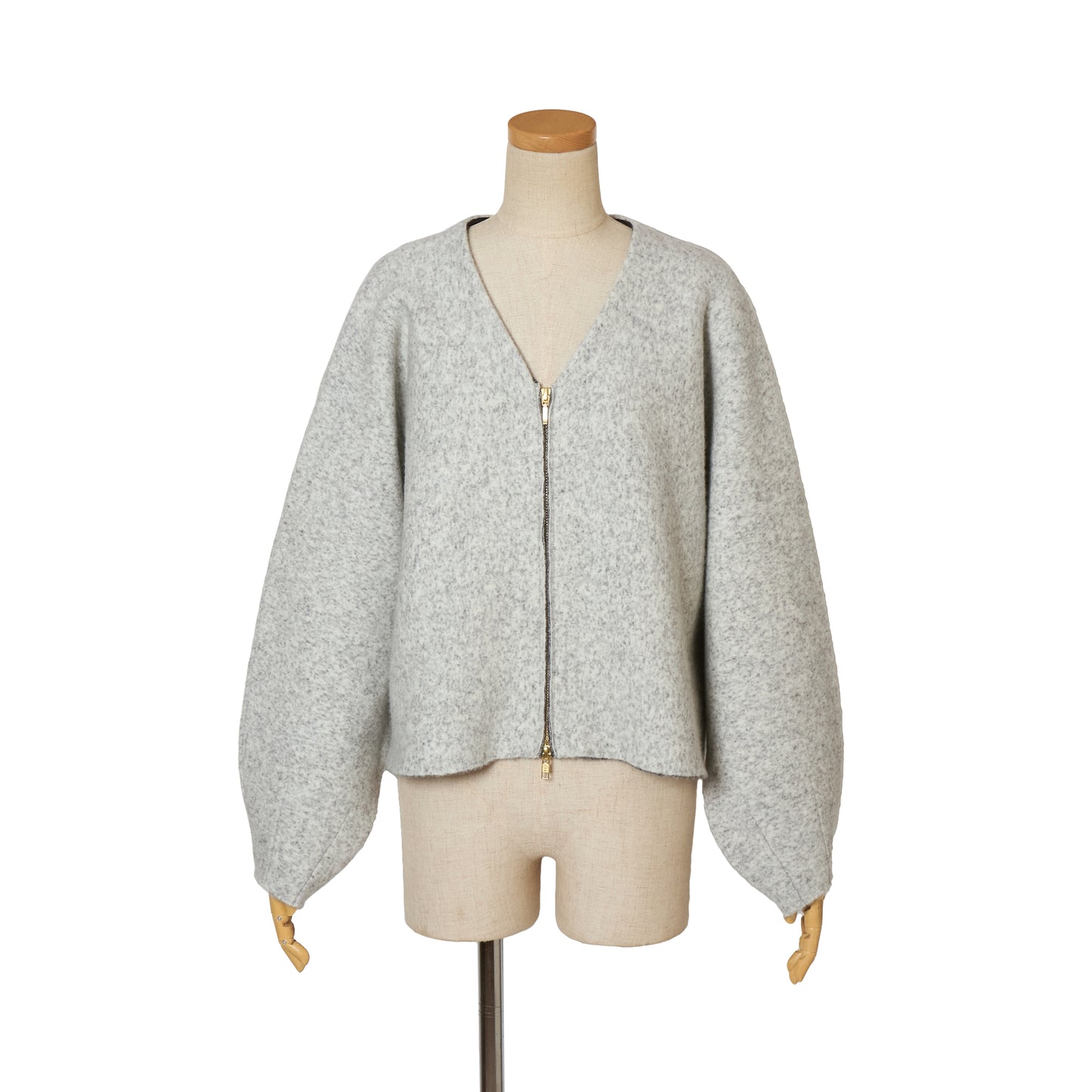 FULLING ALPACA ZIP COAT