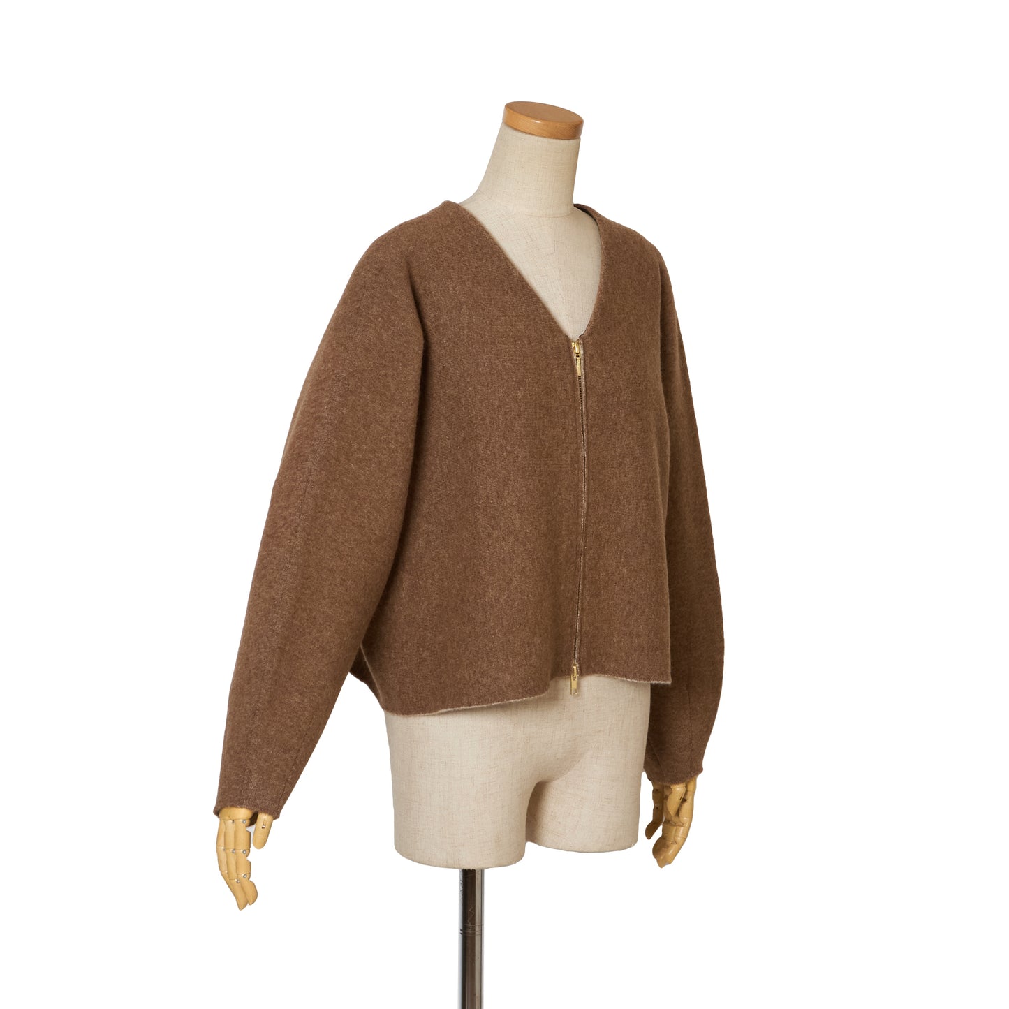 FULLING ALPACA ZIP COAT