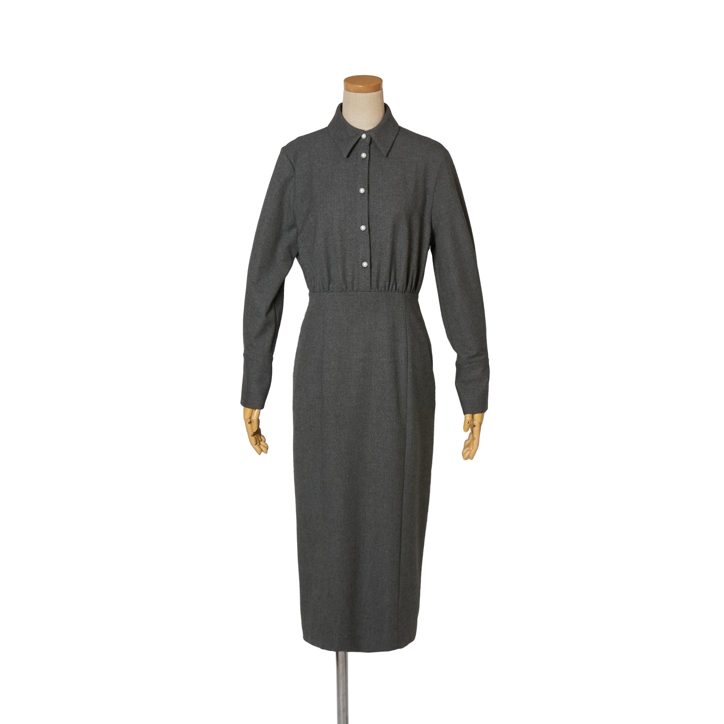 TWILL PEARL/B SHIRTS DRESS