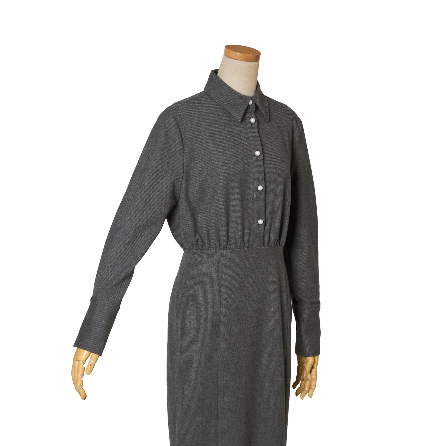 TWILL PEARL/B SHIRTS DRESS