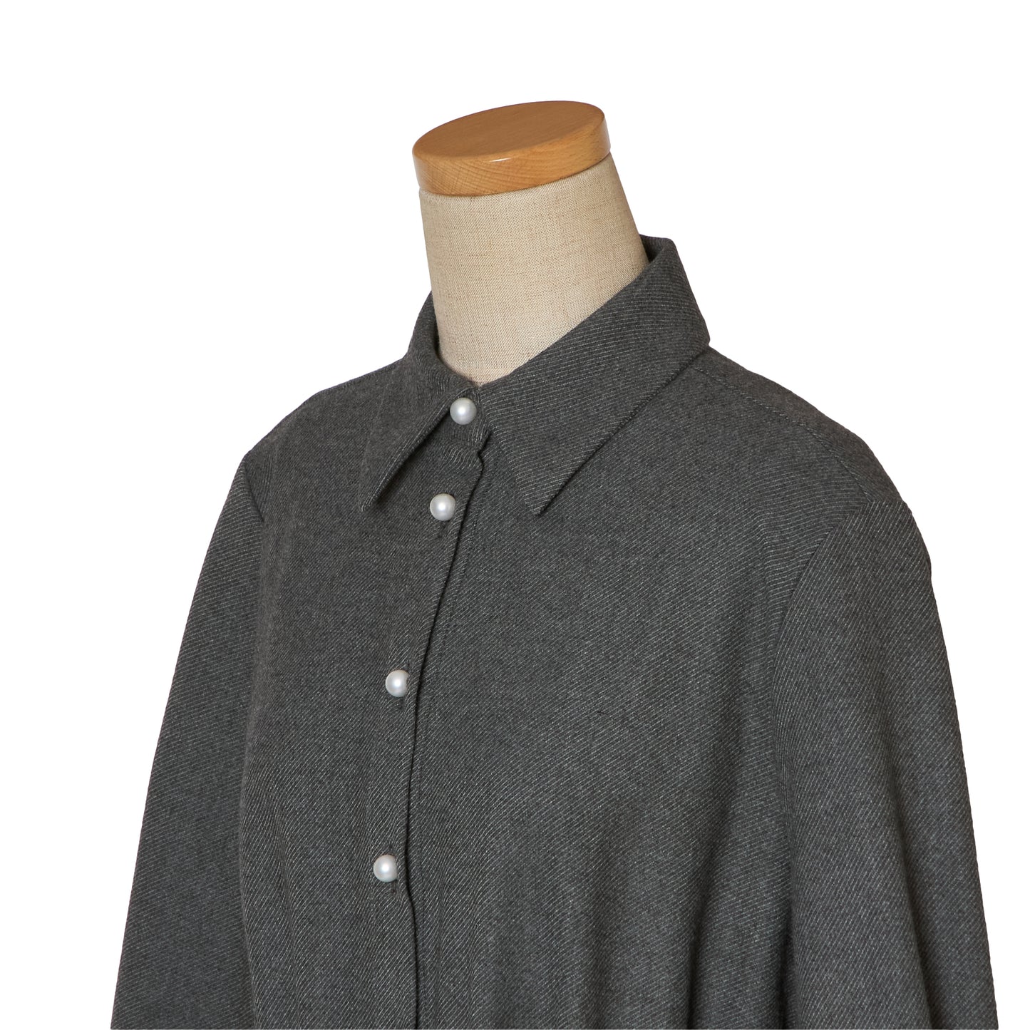 TWILL PEARL/B SHIRTS DRESS