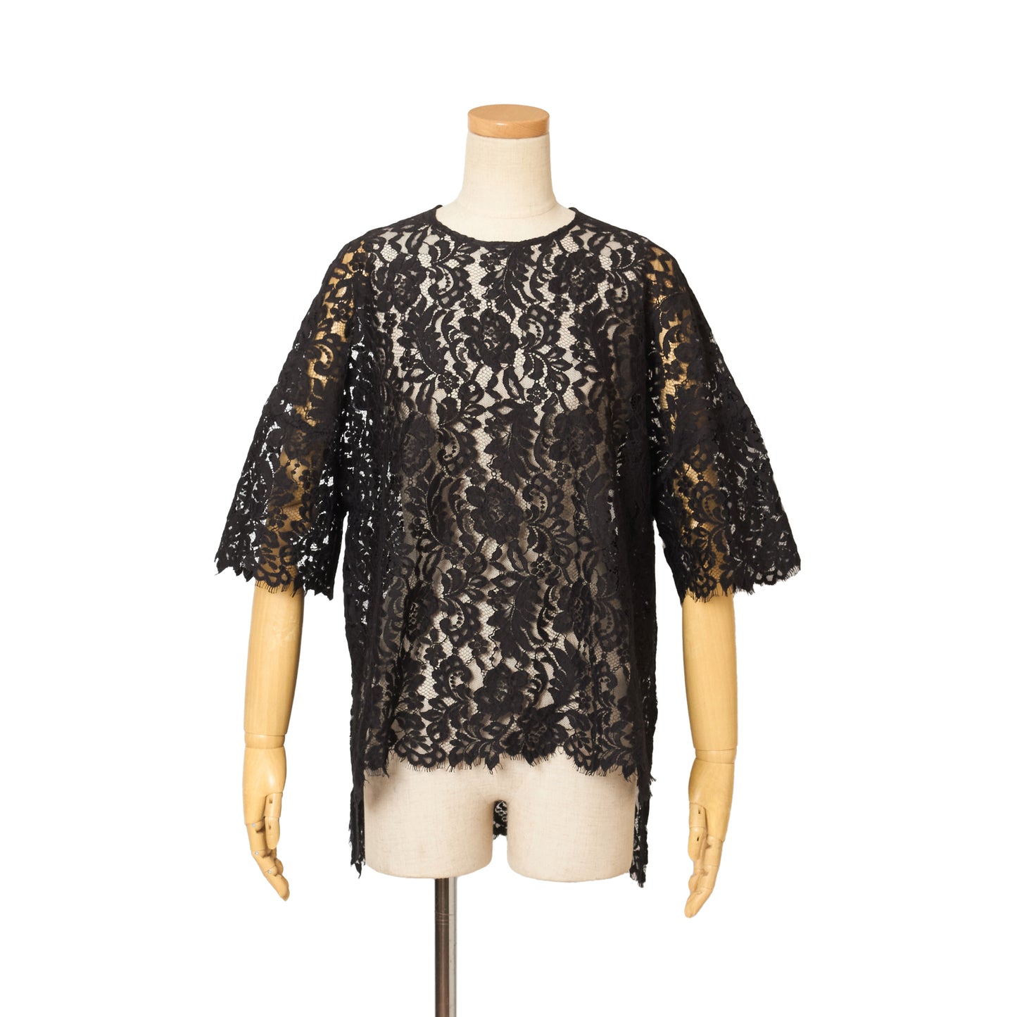 LEAVER LACE WITH GROSGRAIN TOPS