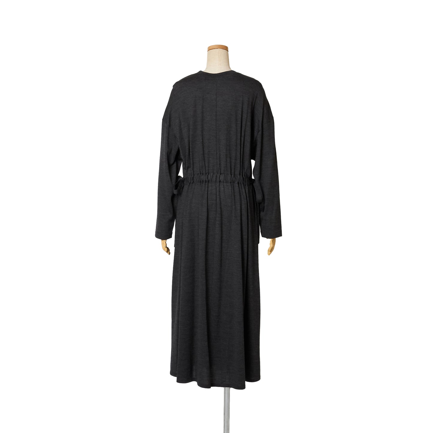 WOOL JRSY DRAW-CORD GATHER DRESS