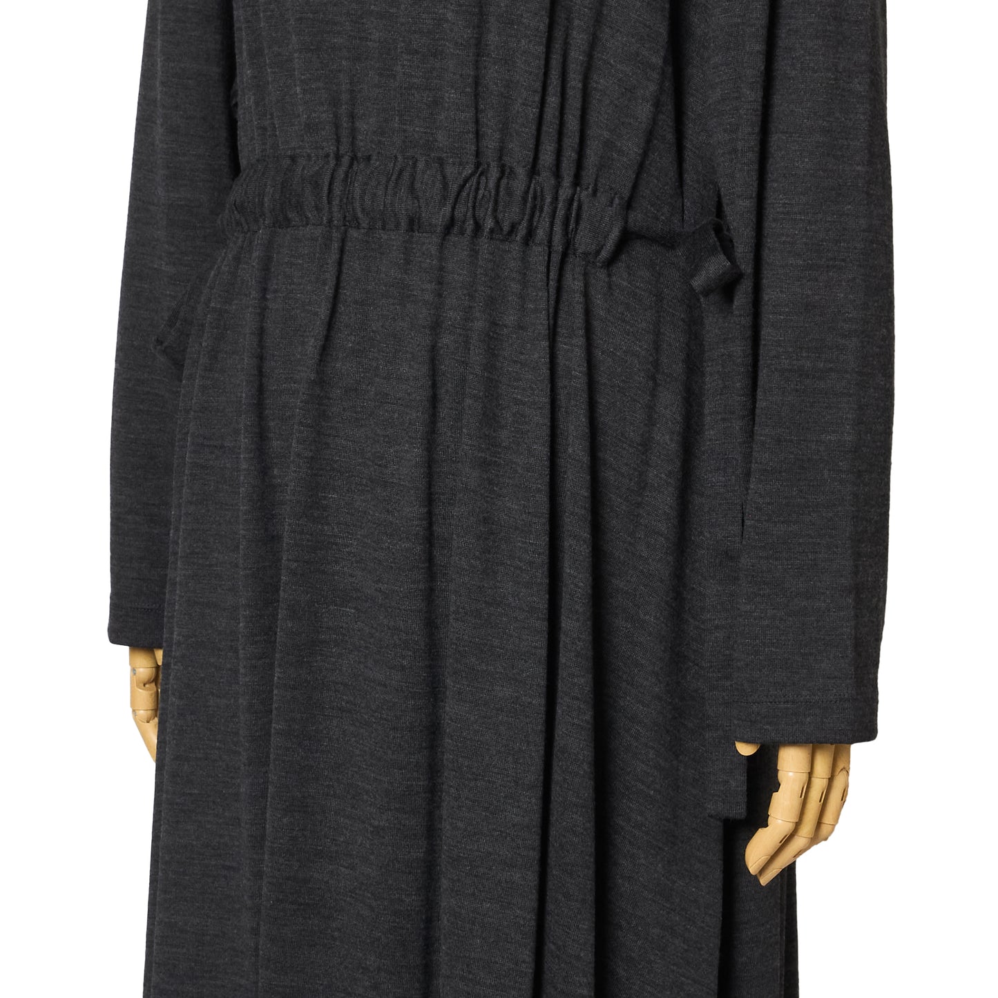 WOOL JRSY DRAW-CORD GATHER DRESS
