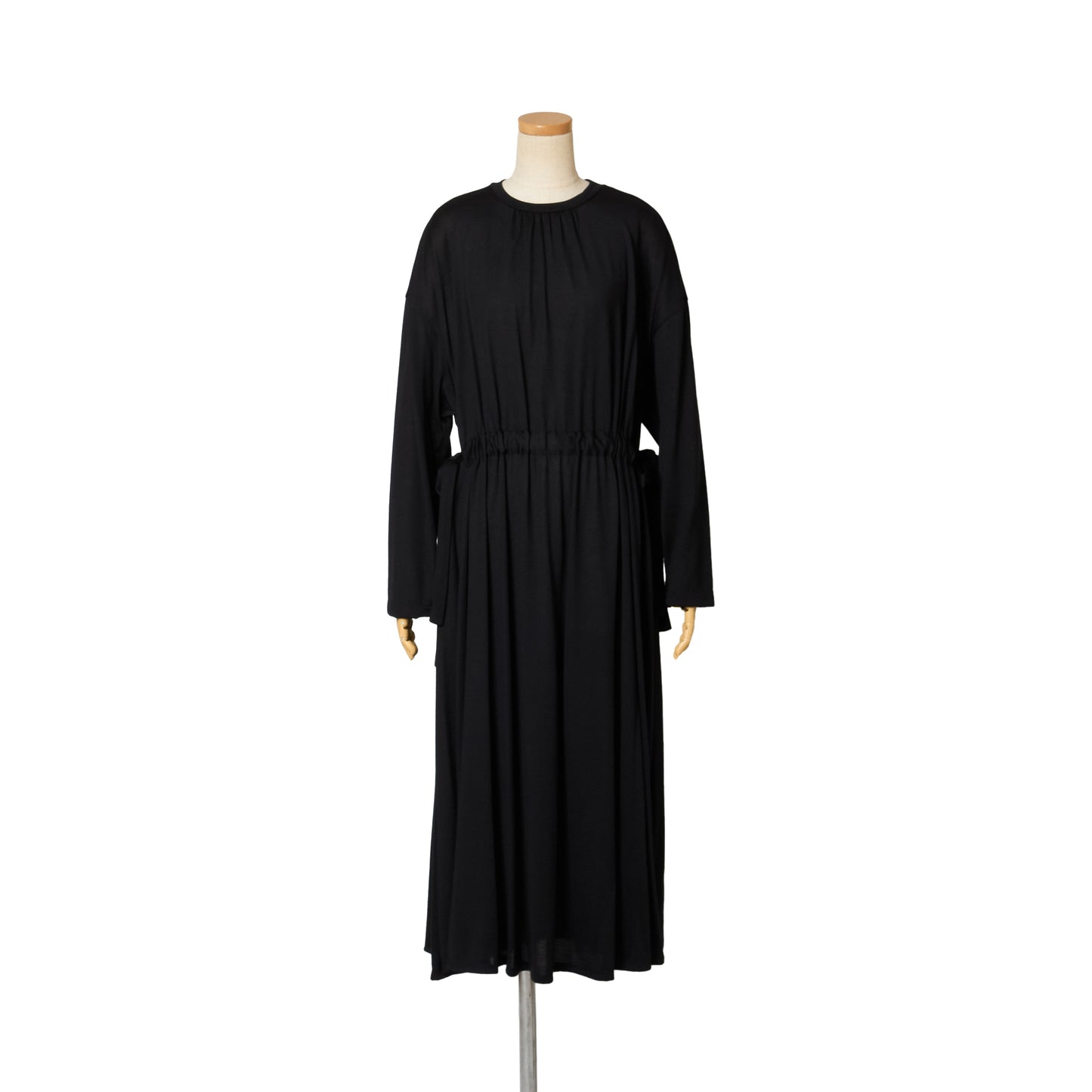 WOOL JRSY DRAW-CORD GATHER DRESS