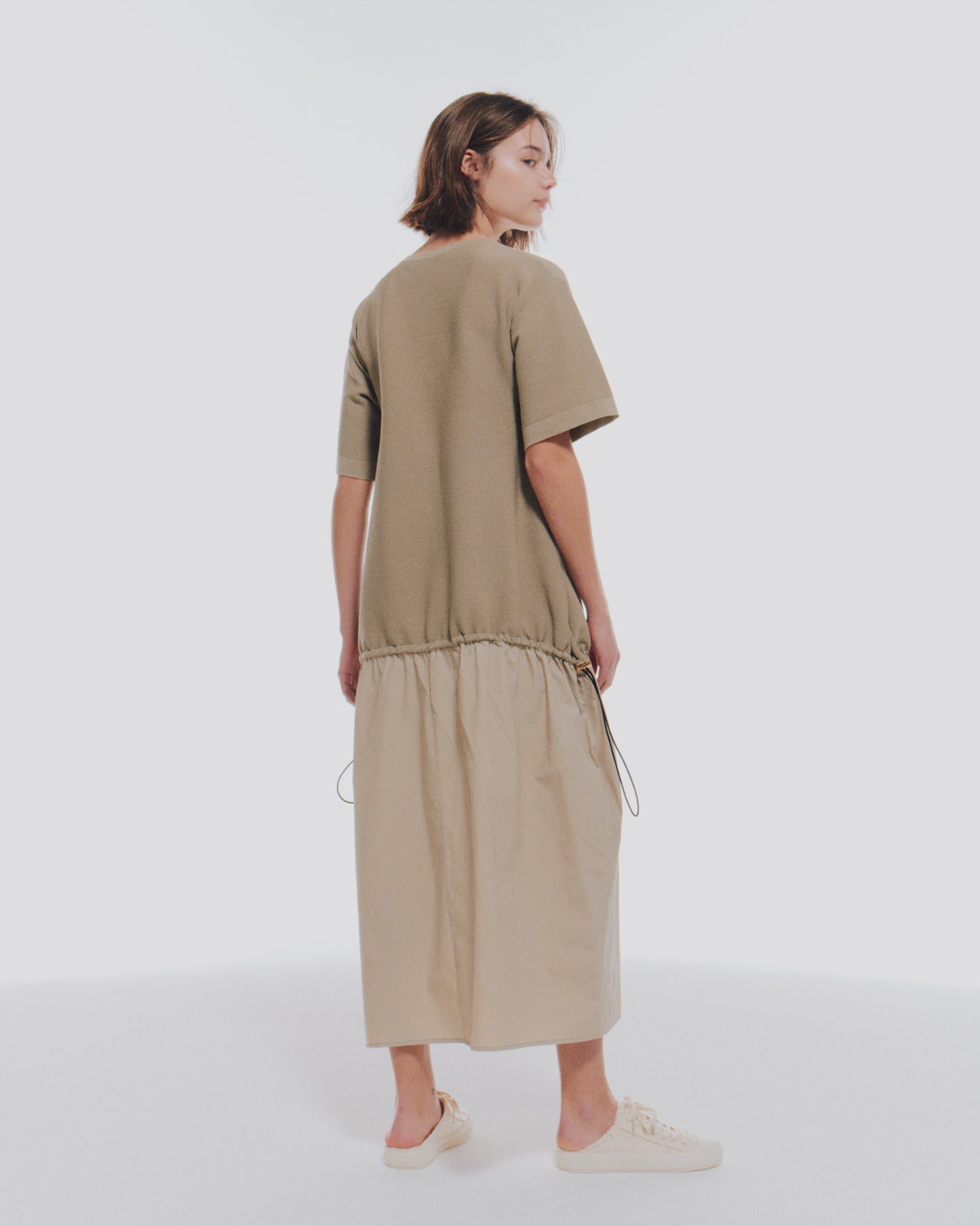 【LAST ONE】COMBI GATHER DRESS