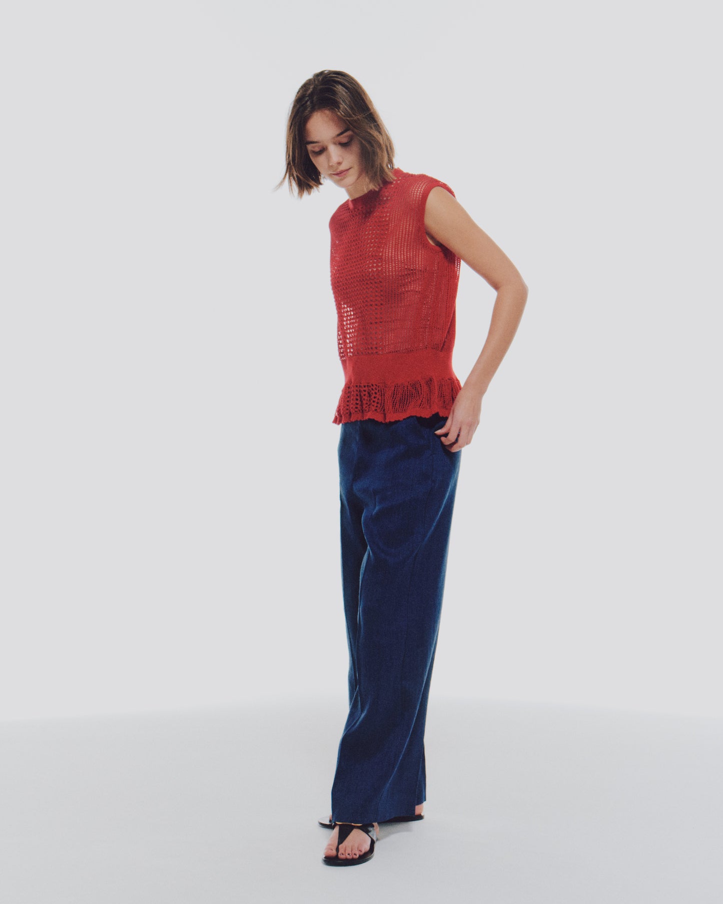 【予約商品】 COTTON MESH LACE NS TOPS