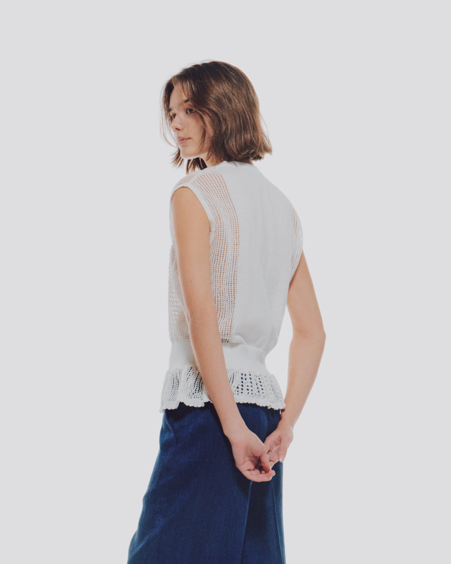 【予約商品】 COTTON MESH LACE NS TOPS