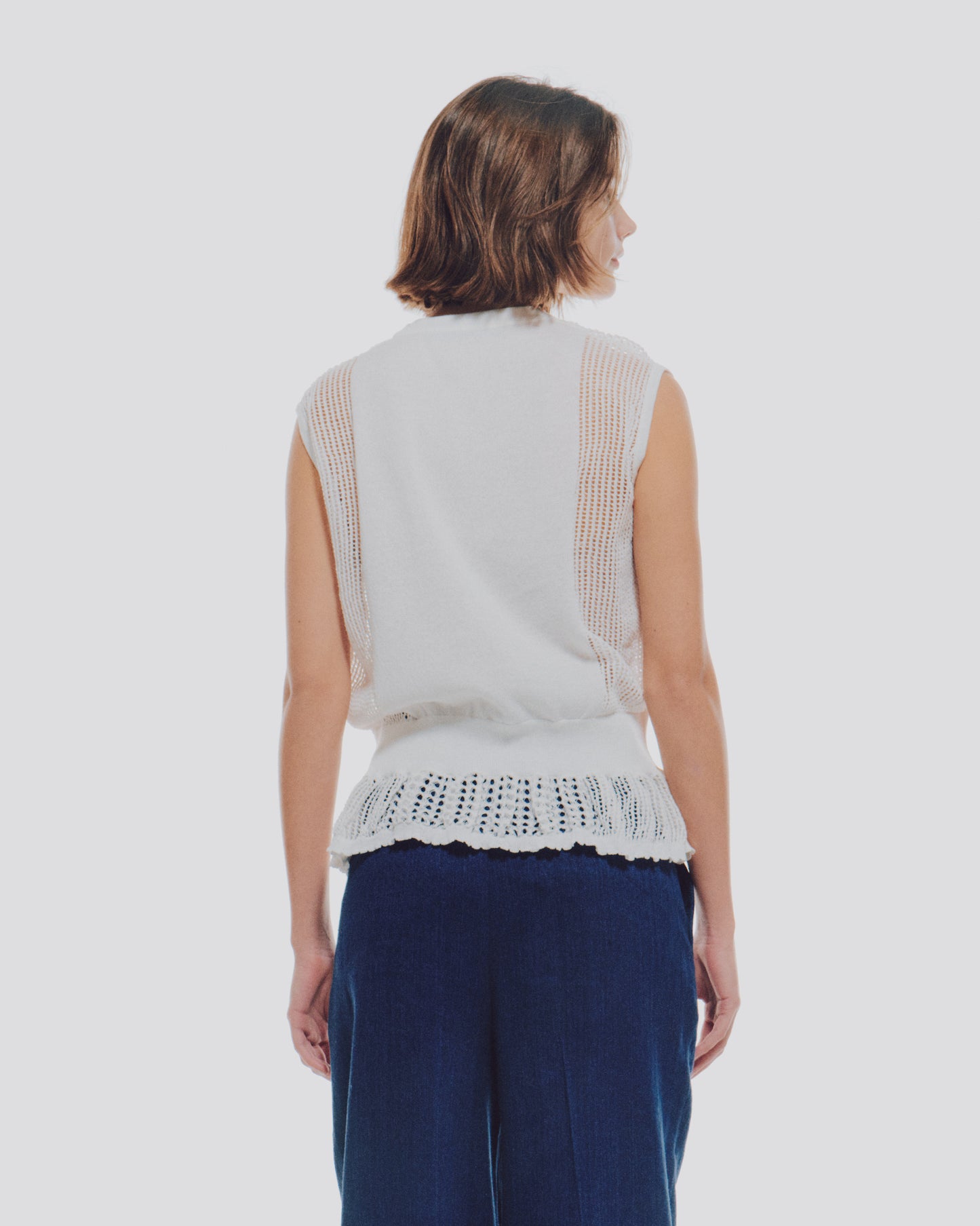 【予約商品】 COTTON MESH LACE NS TOPS