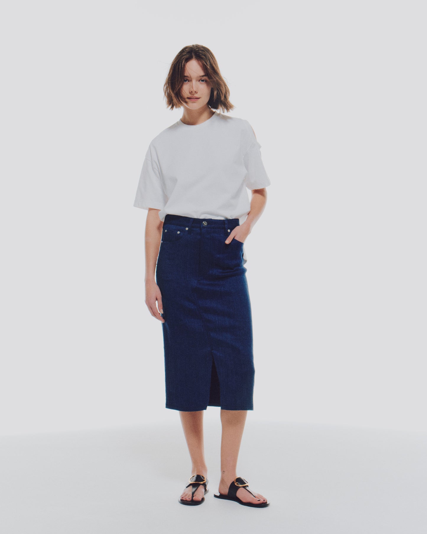 【予約商品】 ST DENIM F/SLIT TIGHT SKIRT