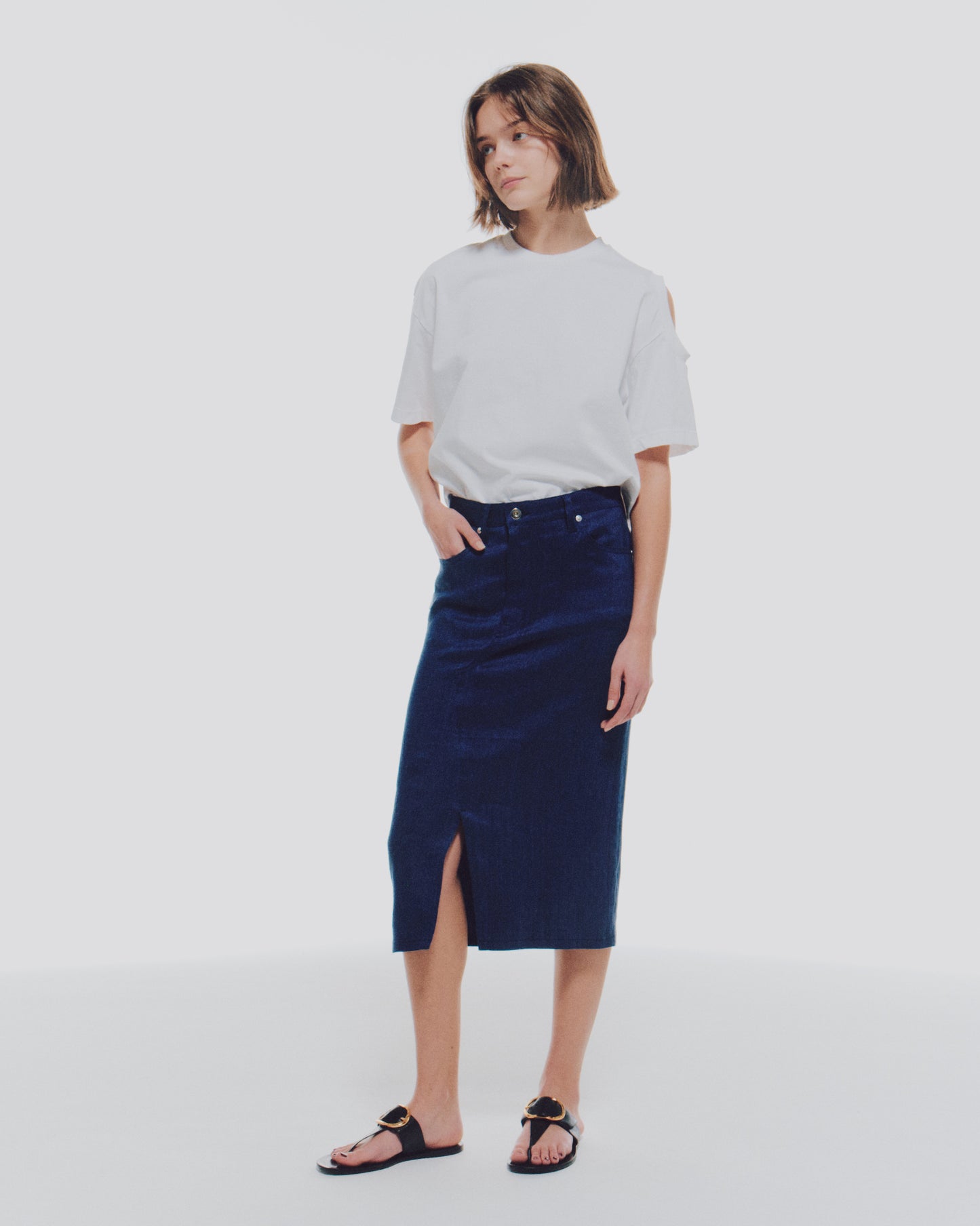 【予約商品】 ST DENIM F/SLIT TIGHT SKIRT