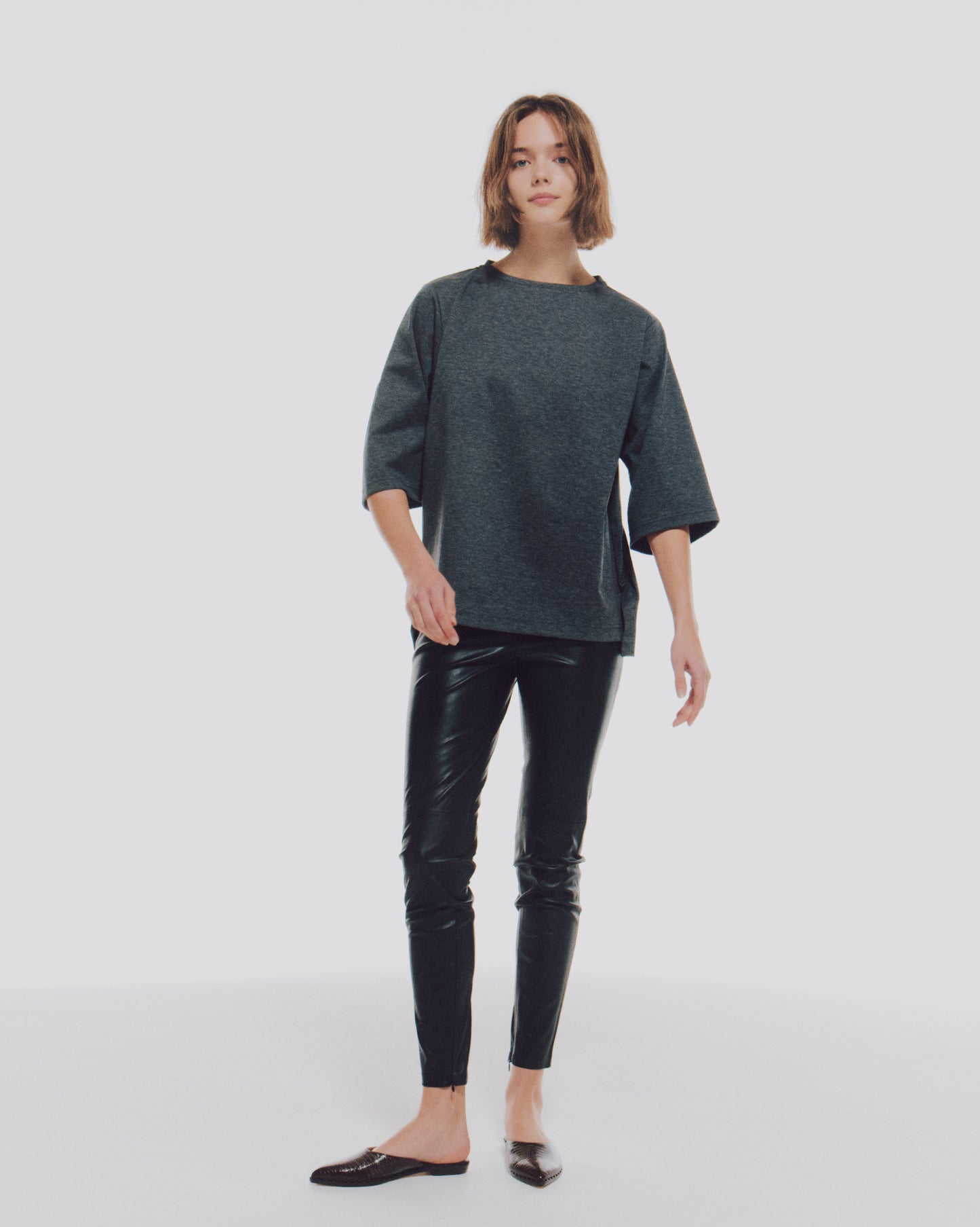 【定番】 F/LEATHER SKINNY PANTS