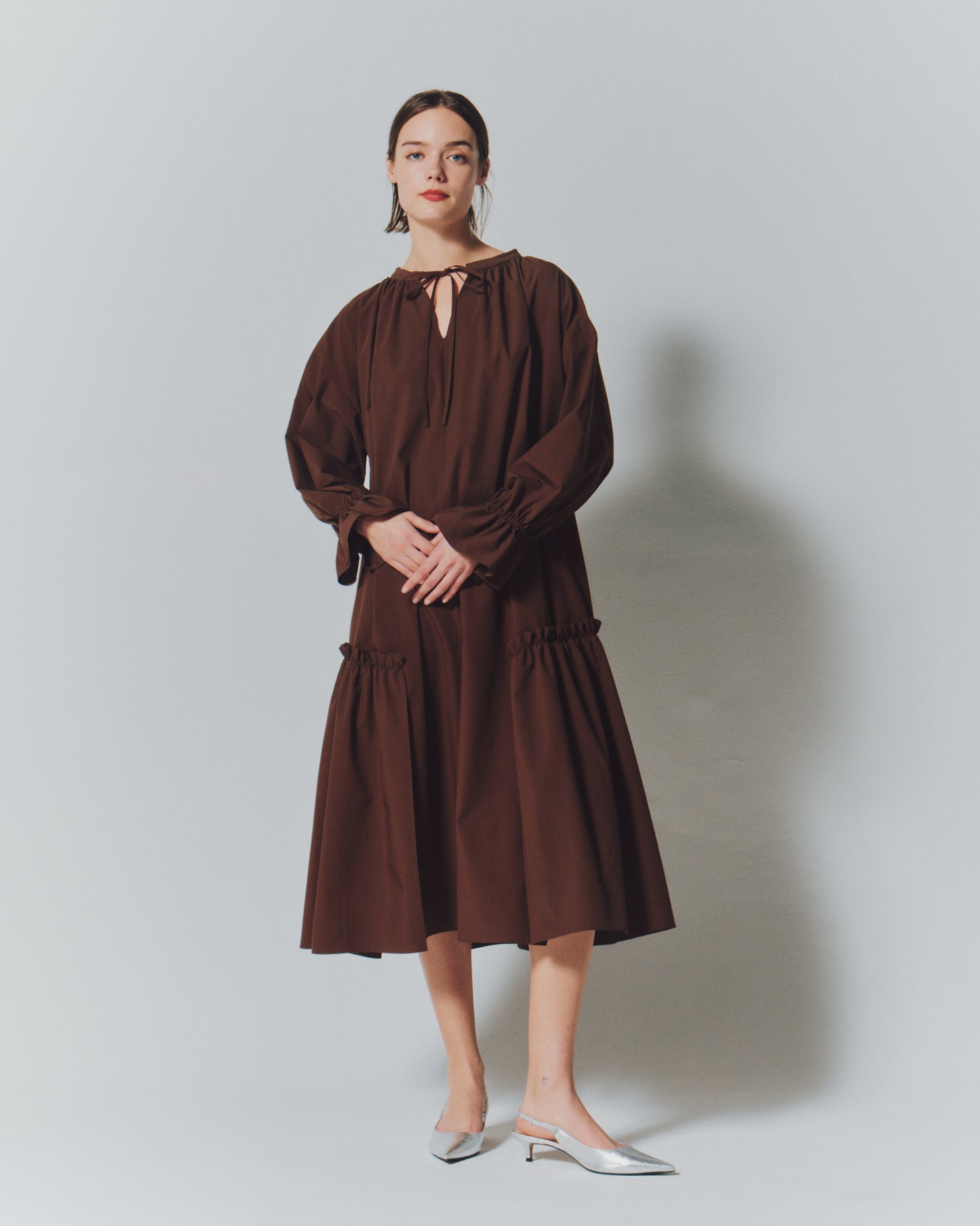 【予約商品】 TYPEWRITER/C GATHER DRESS