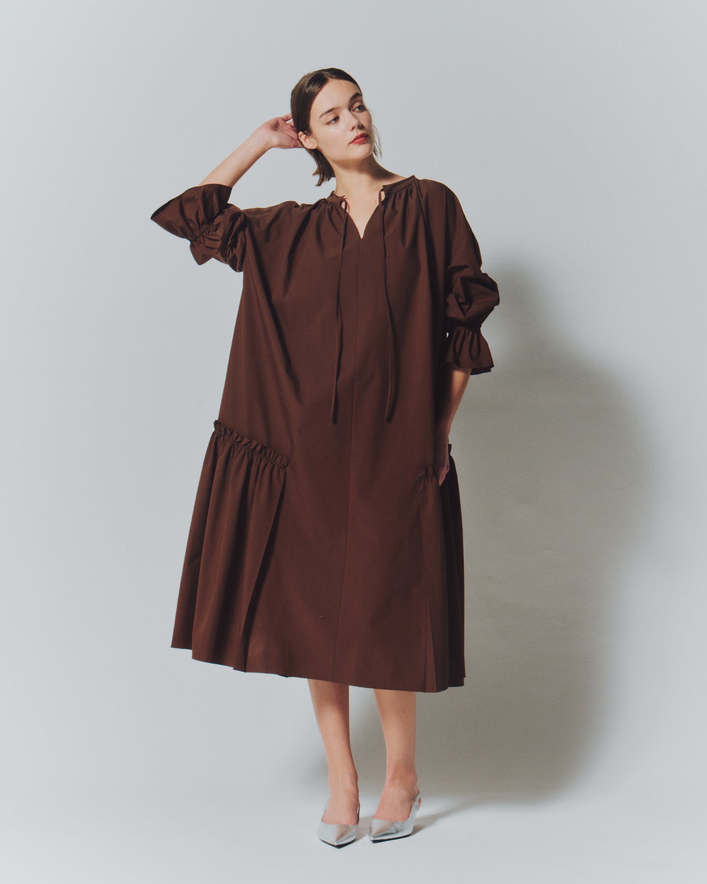 【予約商品】 TYPEWRITER/C GATHER DRESS