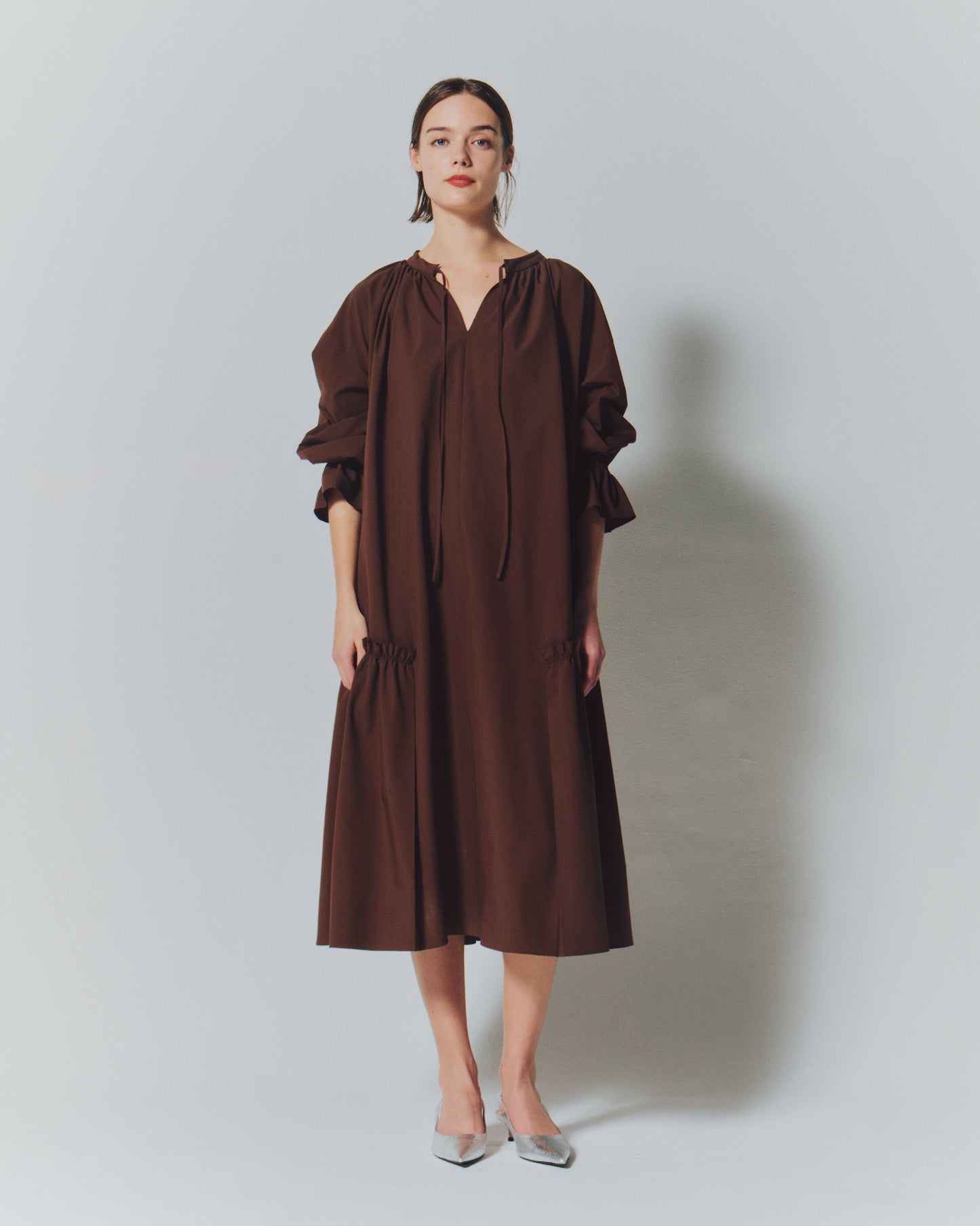 【予約商品】 TYPEWRITER/C GATHER DRESS