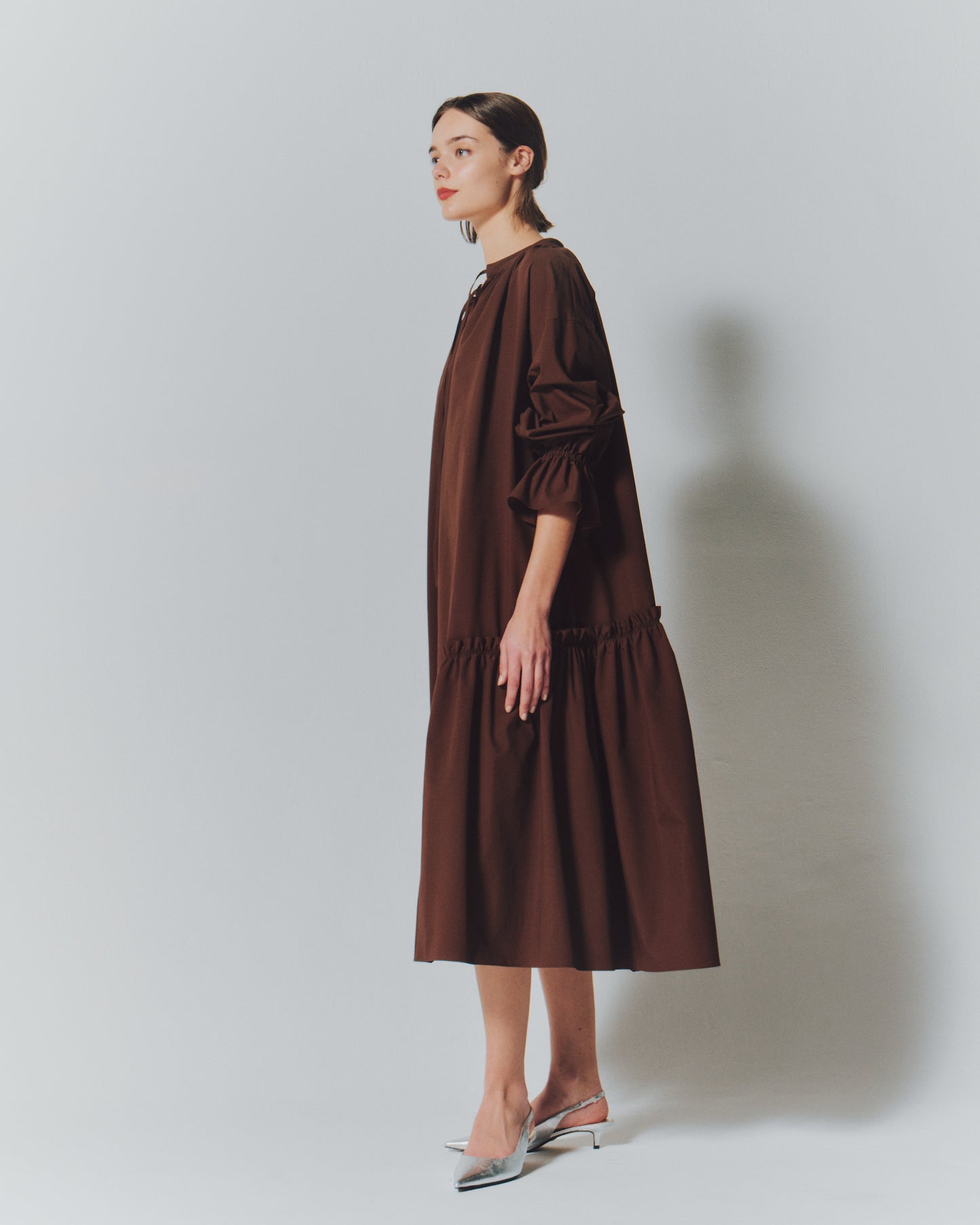 【予約商品】 TYPEWRITER/C GATHER DRESS