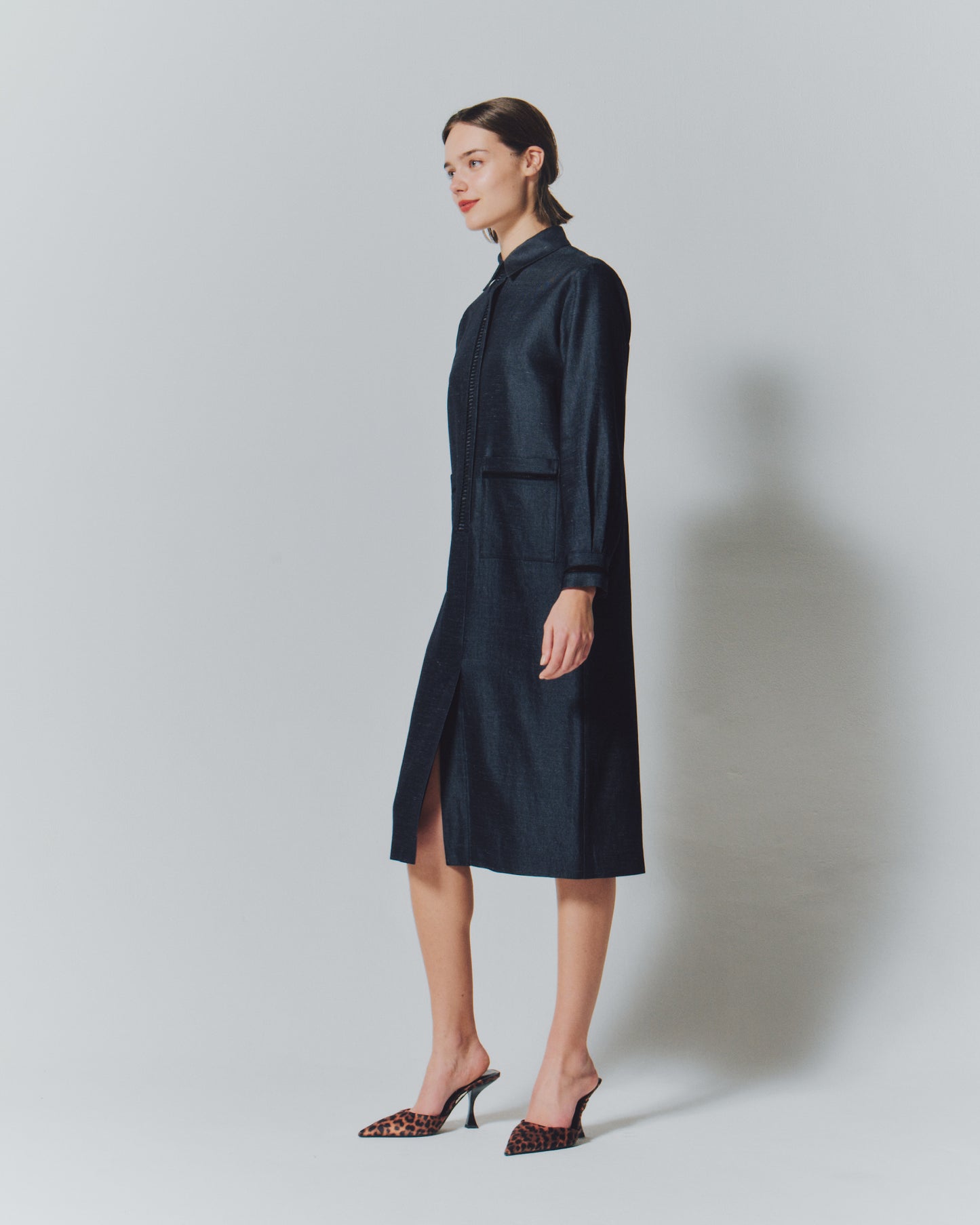 【予約商品】 TRI/TWILL COMBI LACE DRESS