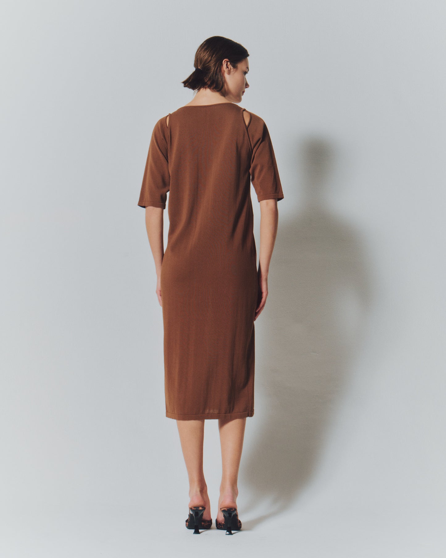 【予約商品】 COTTON SHEER SLIT RIBBON DRESS