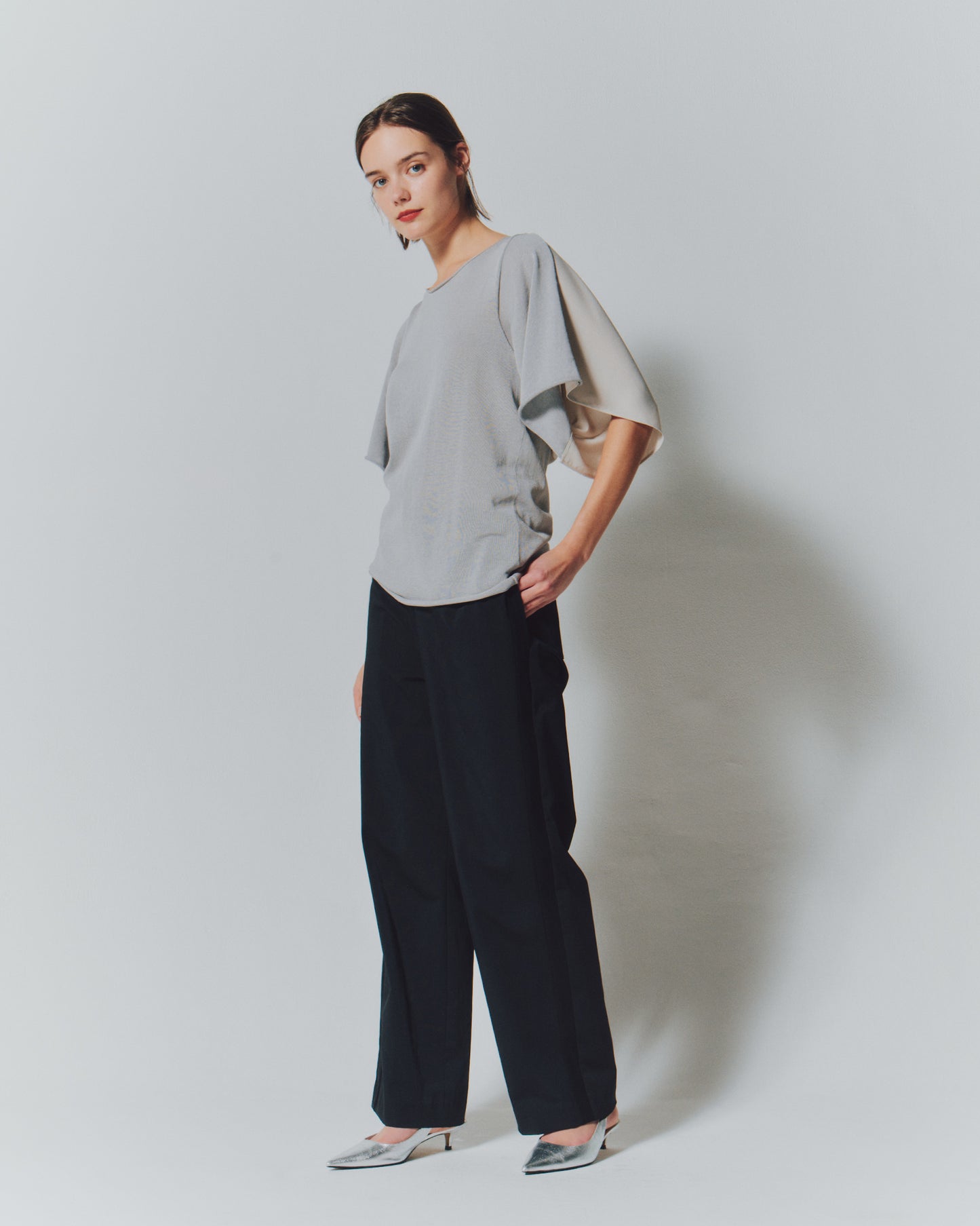 【予約商品】 COMBI CHIFFON DRAPE TOPS