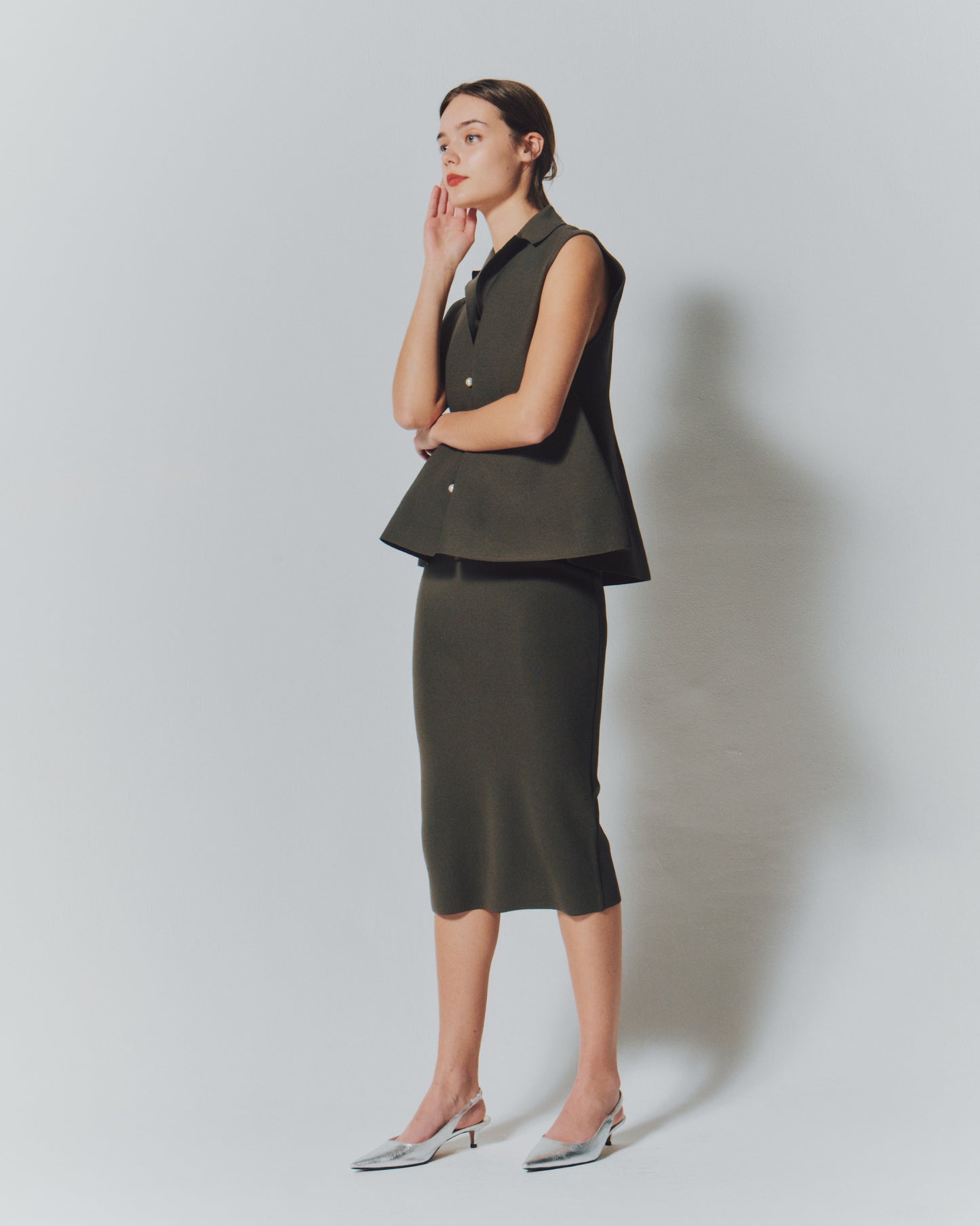 【予約商品】 H/MILANORIB TIGHT SKIRT