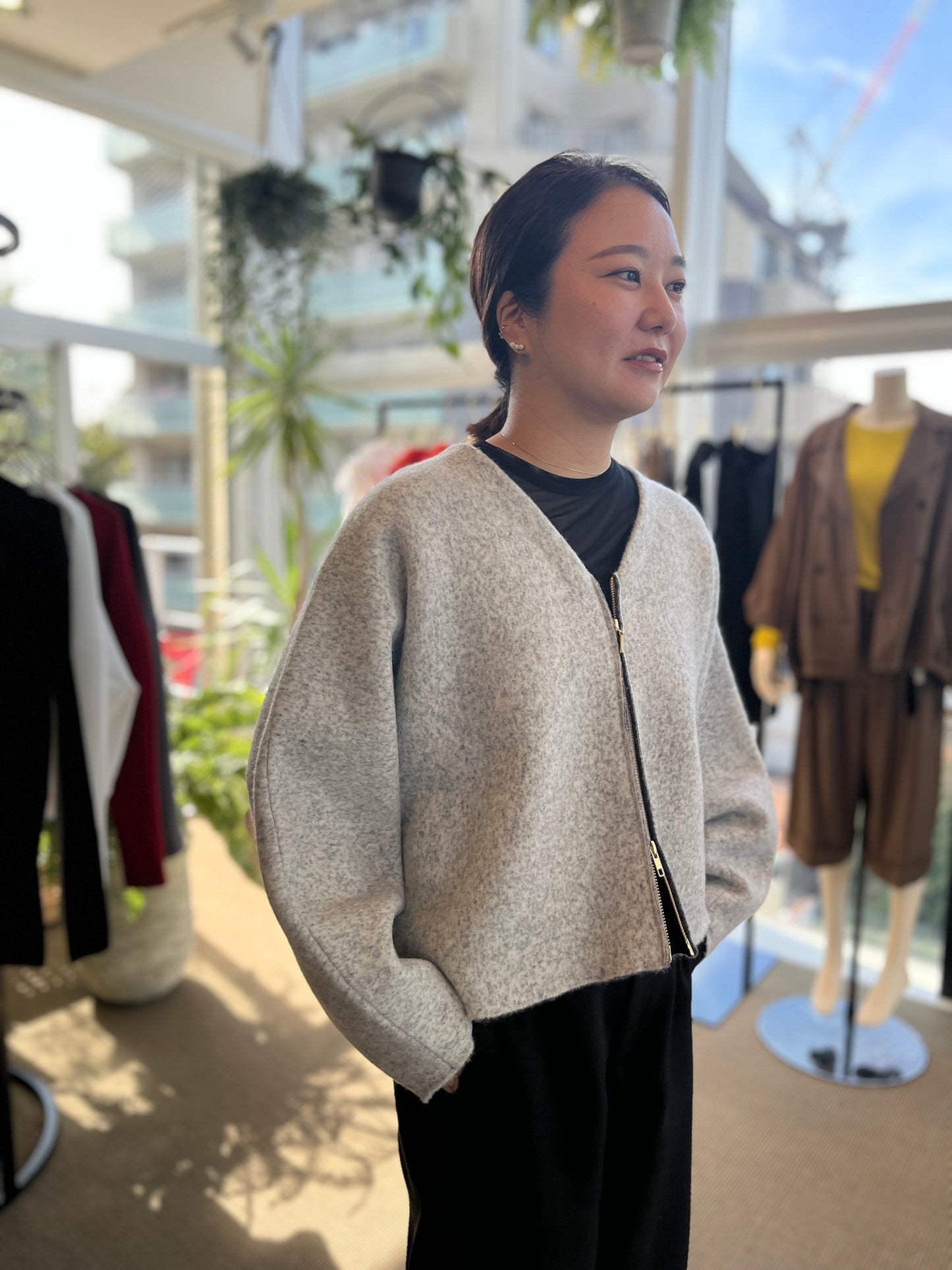 FULLING ALPACA ZIP COAT