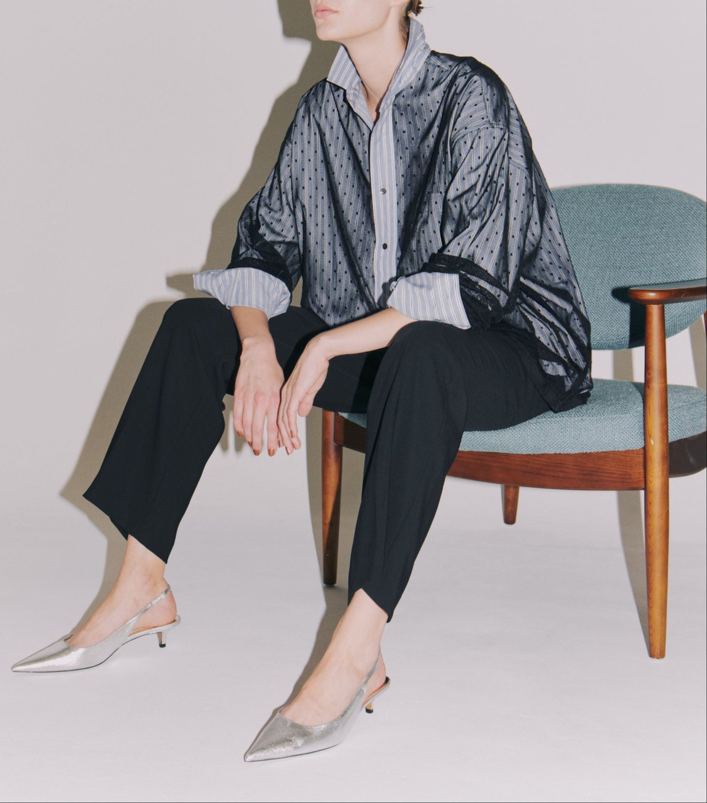 【LAST ONE】STRIPE/P/OVER WITH DOT TULLE
