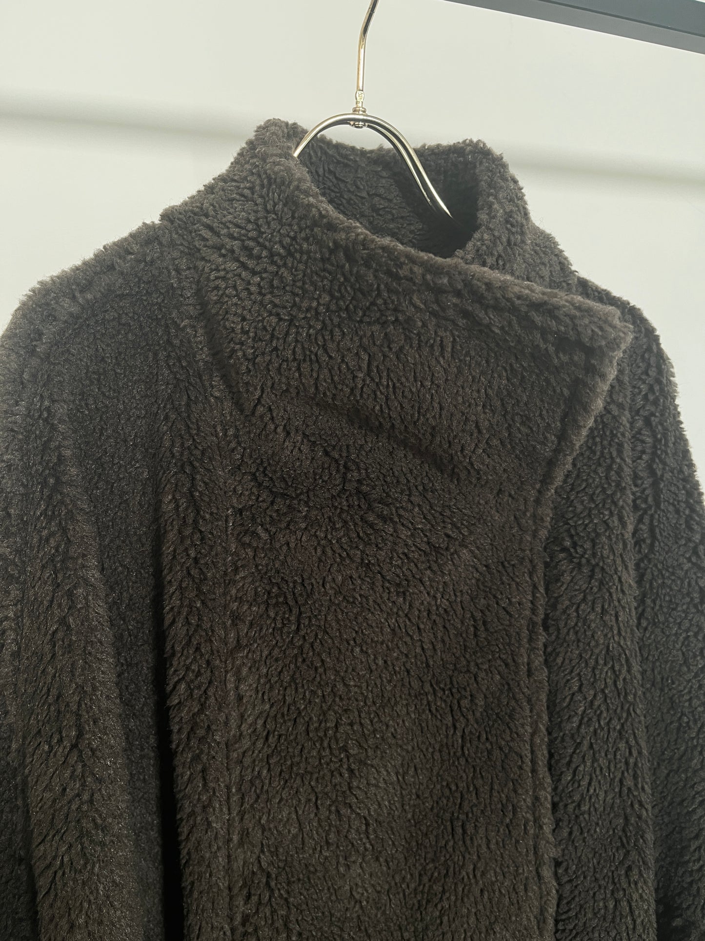POODLE HI/N SHORT DOT COAT(BROWN)