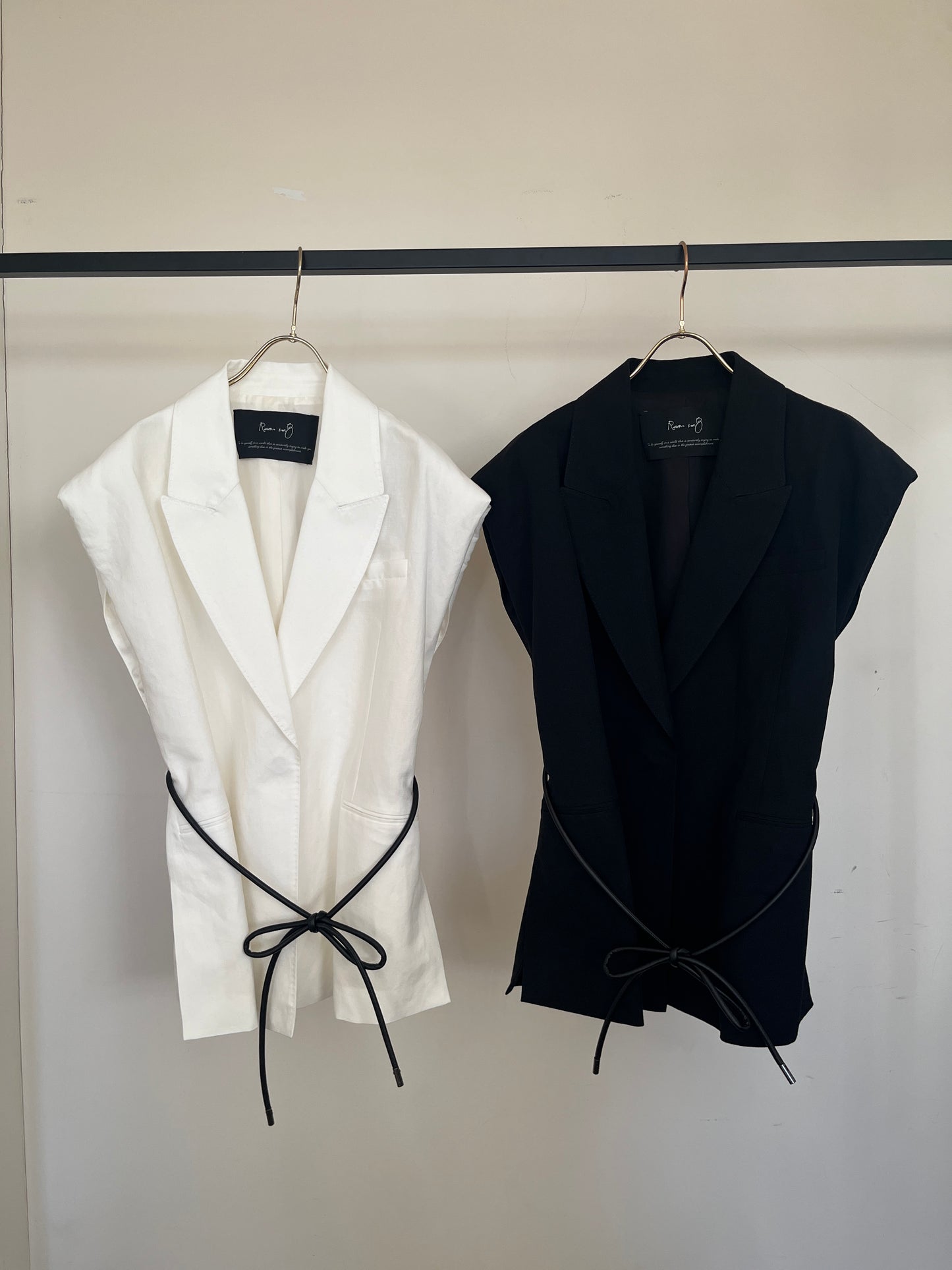 LINEN D/BRESTED VOLUME/S GILET