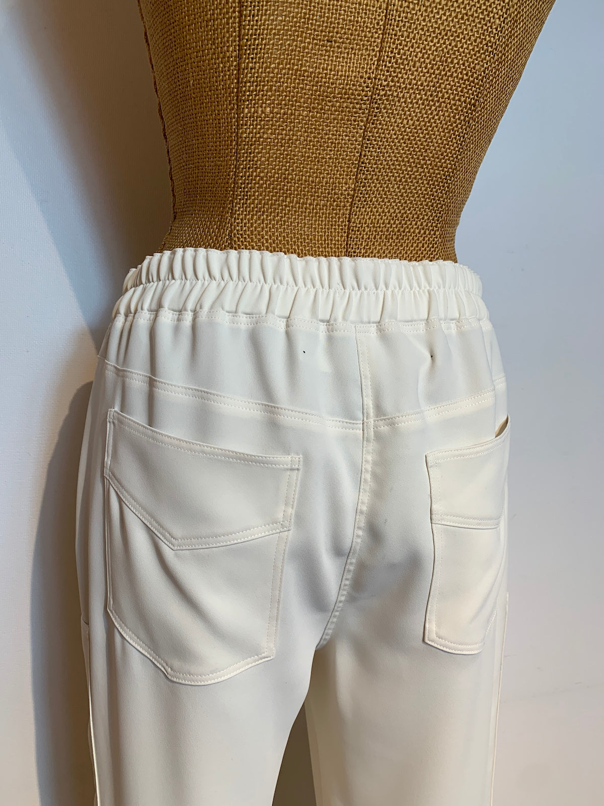 MAT SATIN RIB CARGO PANTS