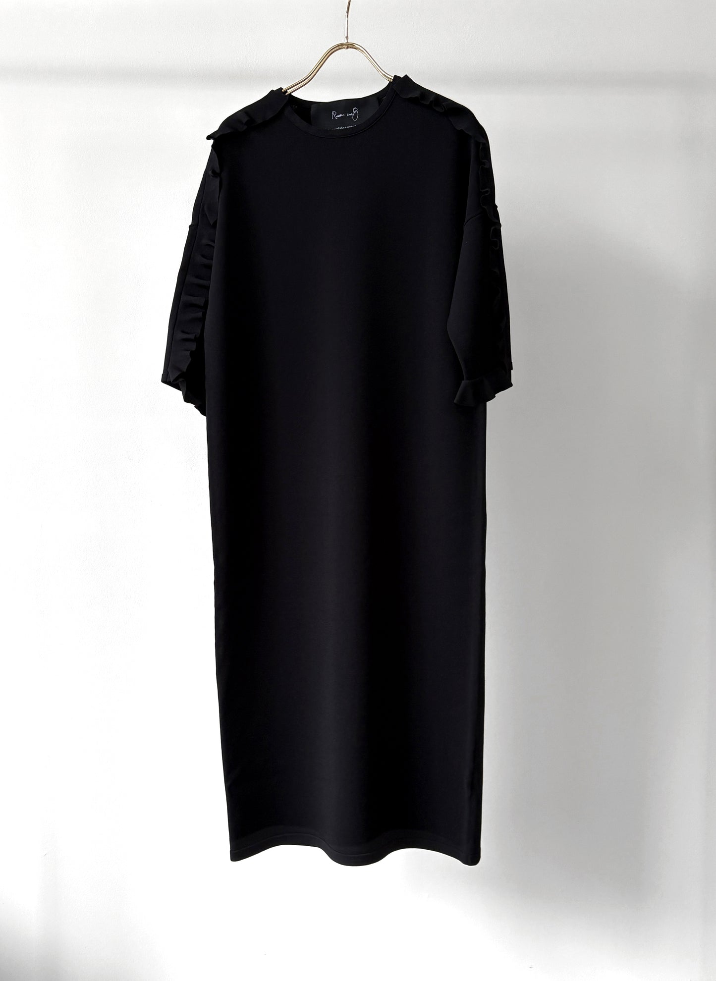 VIS SHOULDER FRILL H/S DRESS