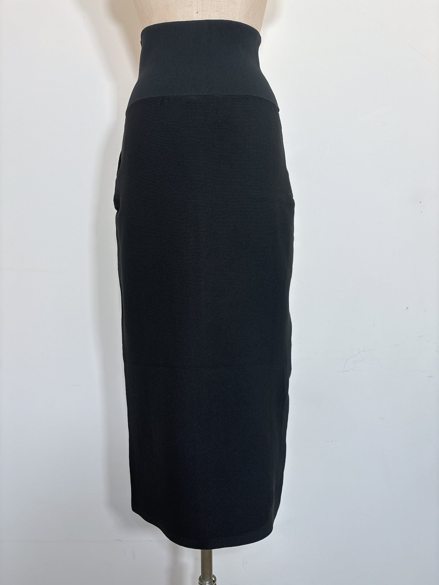 GARTER RIB ZIP UP SKIRT