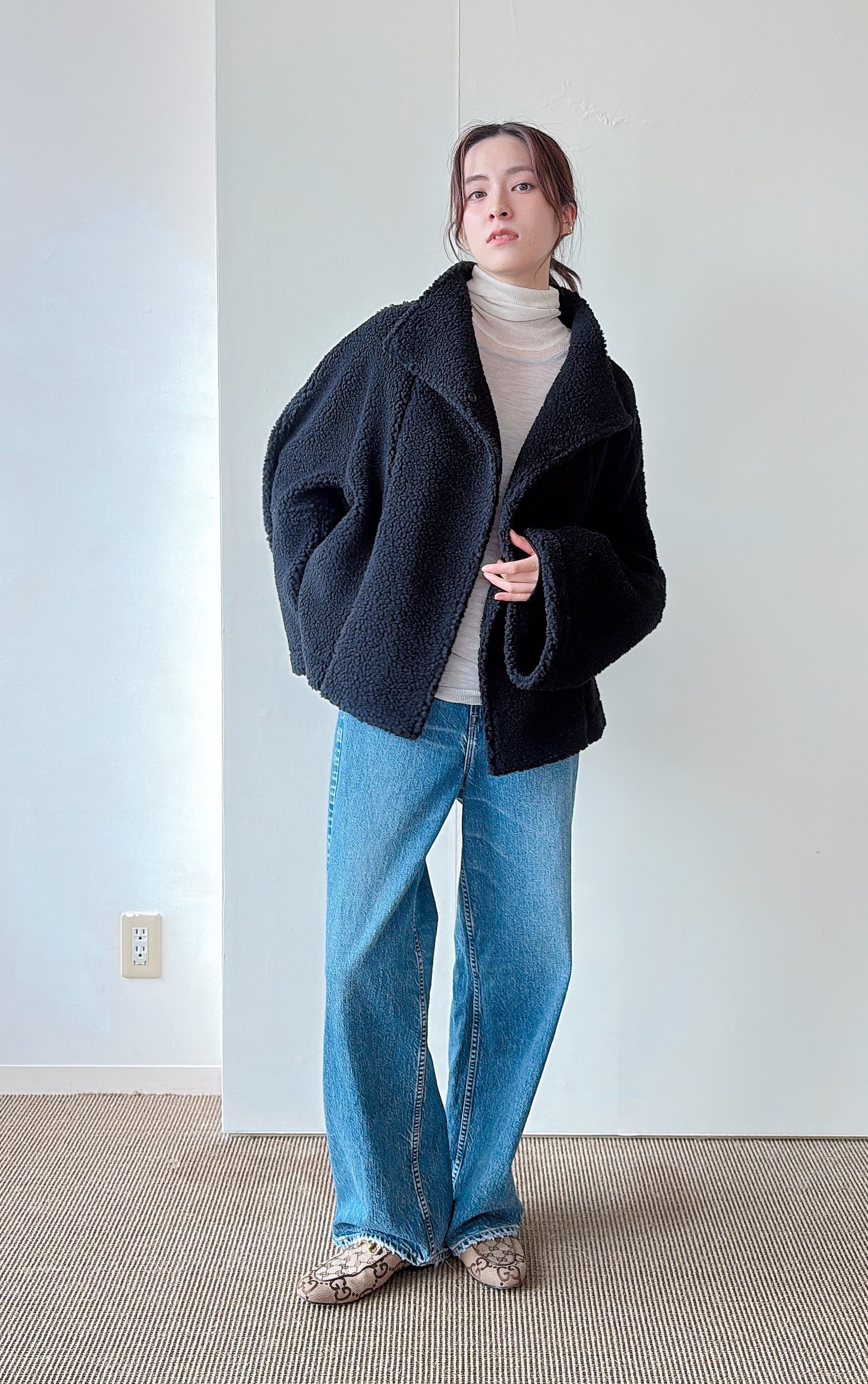 POODLE HI/N SHORT DOT COAT