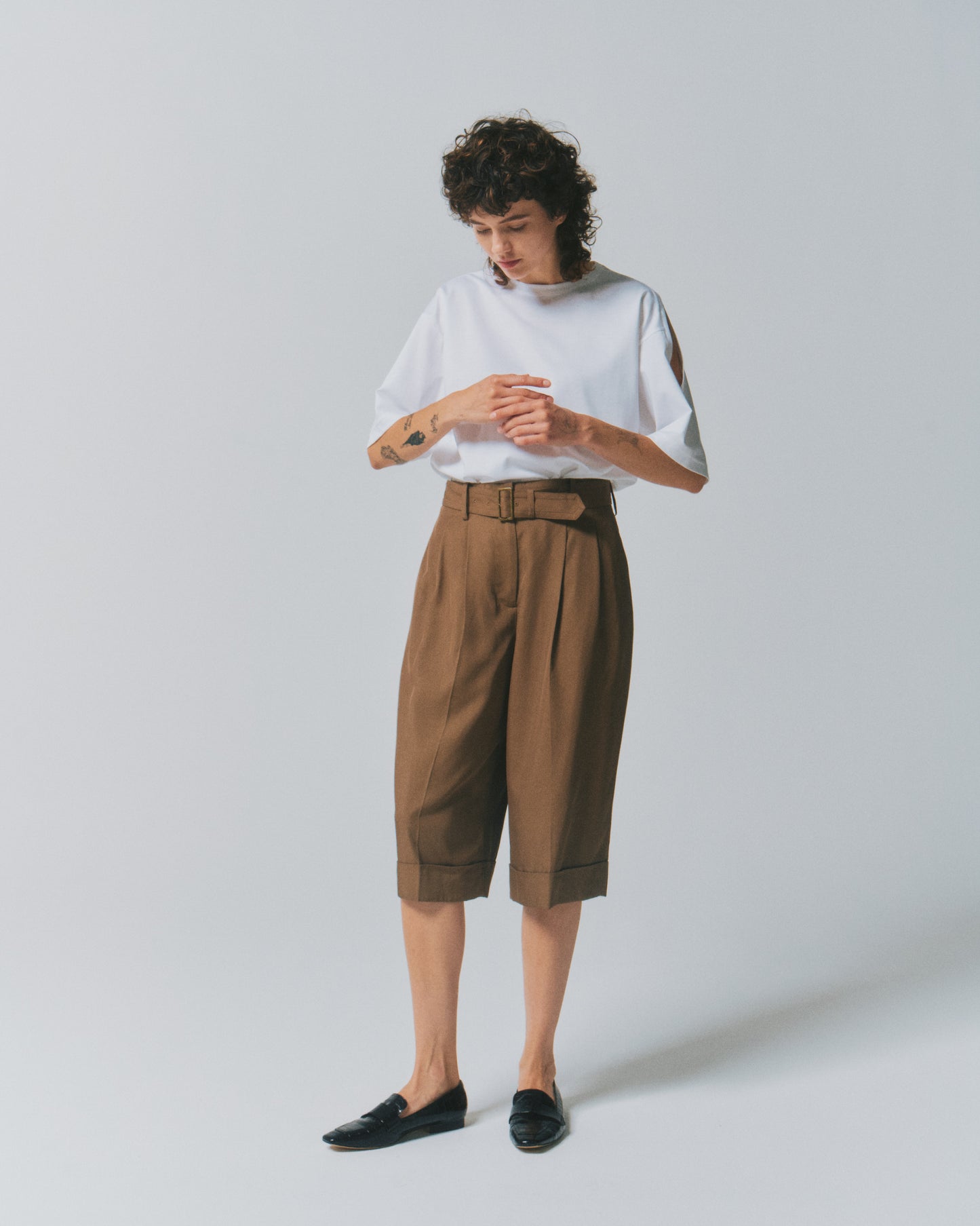 【送料無料】SUPIMA CO SHOULDER/SLIT TOPS