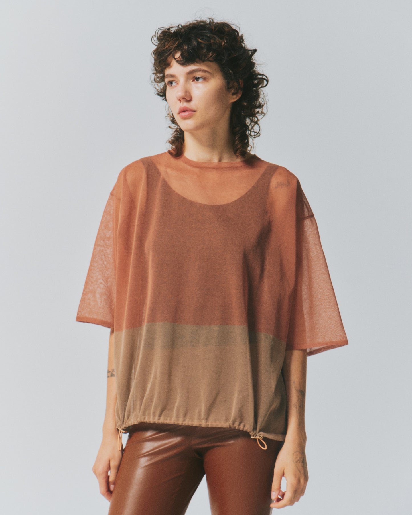 COTTON SHEER 2TONE TOPS