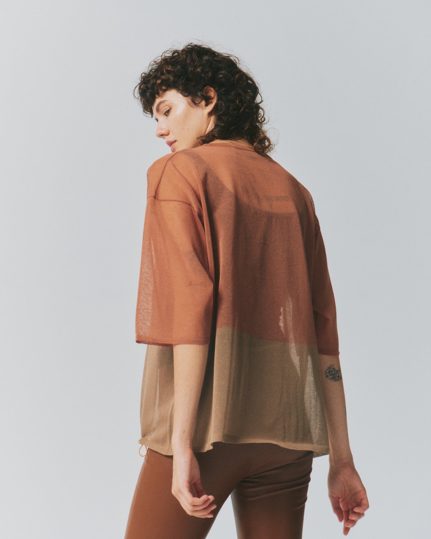 COTTON SHEER 2TONE TOPS